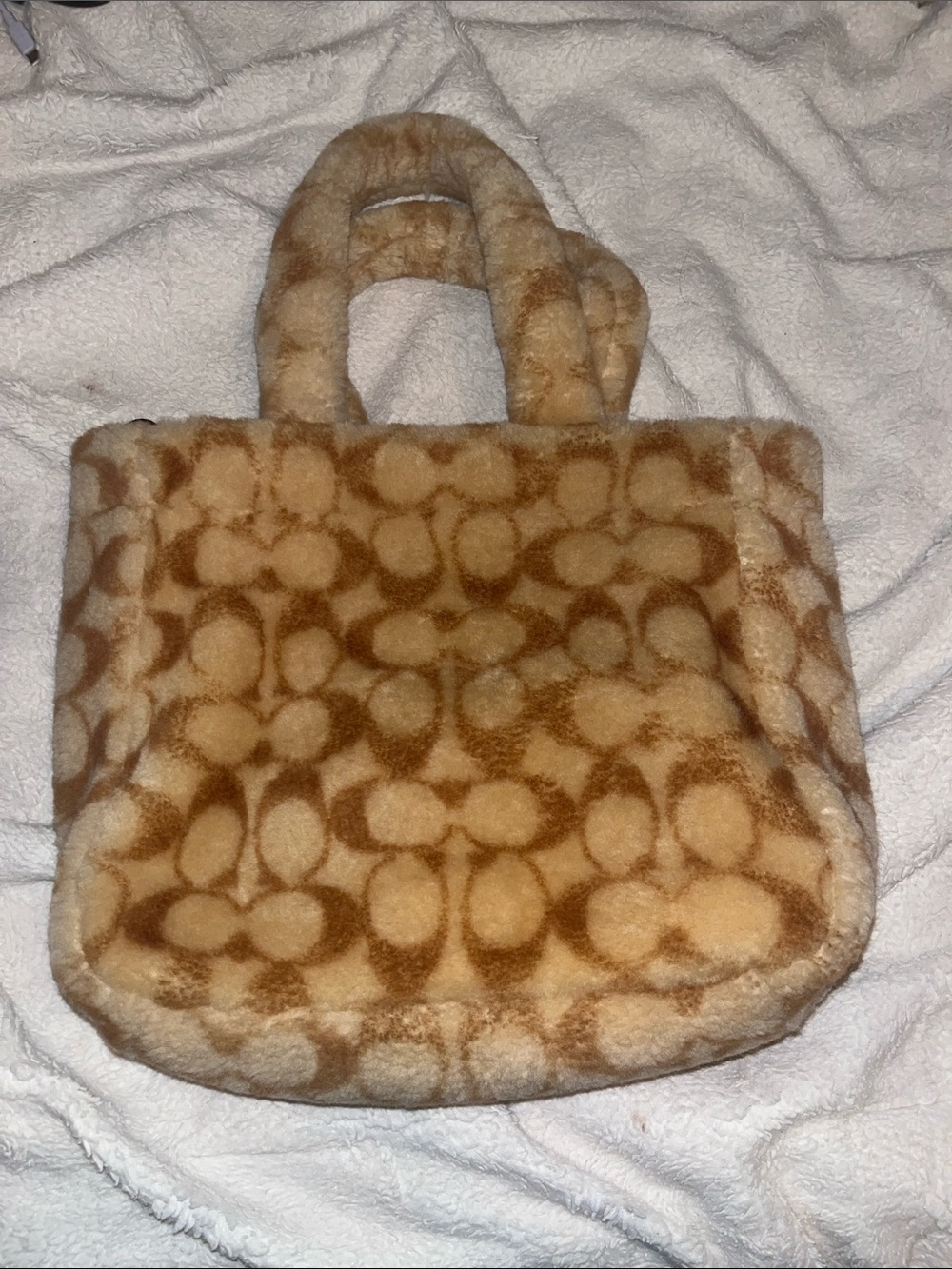 Coach Shearling Medium Tote